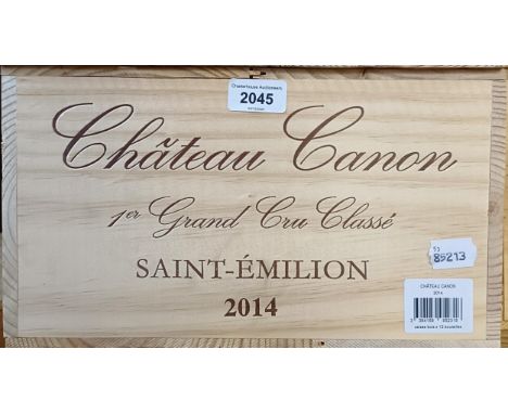 Twelve bottles of Chateau Canon, Saint-Emilion 1er Grand Cru Classe, 2014 (12)  Provenance: From a West Country House, stored