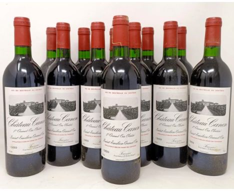 Twelve bottles of Chateau Canon, Saint-Emilion, 1er Grand Cru Classe, 1989 (12)  Provenance: From a West Country House, store