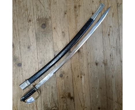 A sabre, in a scabbard, 93 cm