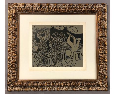 After Pablo Picasso (Spanish, 1881 - 1973)Danseurs et MusicienLinocut printed in ColorsUnsigned, from an edition of 520, 1962