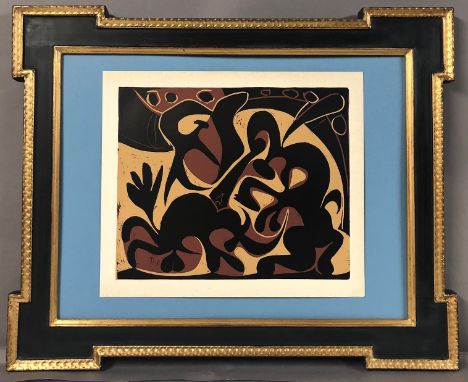 After Pablo Picasso (Spanish, 1881 - 1973)La Pique (noir et Beige)Linocut printed in ColorsUnsigned, from an edition of 520, 