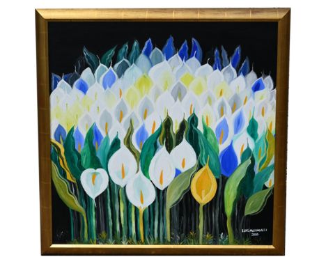 Luis Millingalli (Ecuadorian, b. 1959)"Cartuchos"Acrylic on Canvas. Signed and dated (2000) lower right.Presented in a gilt f