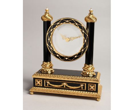 A SUPERB FABERGE MYSTERY CLOCK,from the Franklin Mint, 1988, in its original box.