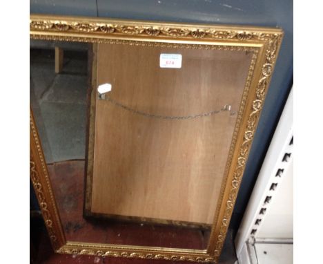 GOLD FRAMED MIRRIR. H73CM. R
