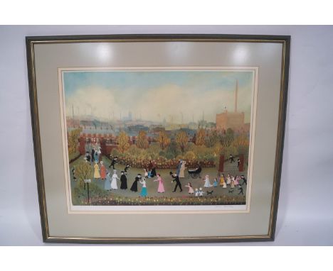 Helen Bradley (1900-1979), The Park on May Day, Colour print, signed in pencil to the margin, 47cm x 61cm