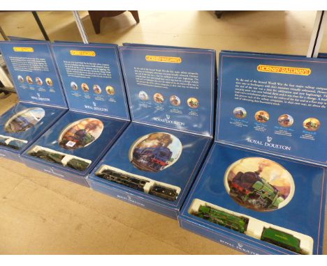Hornby Railways Royal Doulton Collector plates in original boxes with matching engines (4) - 'Going for the Record', 'Regal P