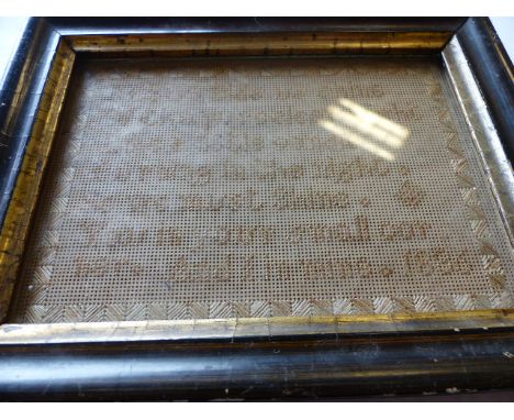 Beautiful dated verse from an old Hymn stitched onto a Hessian Backing dated 1886. Verse Reads 'Jesus bids us shine, with the