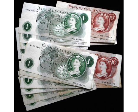 Banknotes. (22) One pound. Fforde. One x B301, ten x B305, one x B307 (Goebel). Ten shillings. two x B309, three x B310. Page