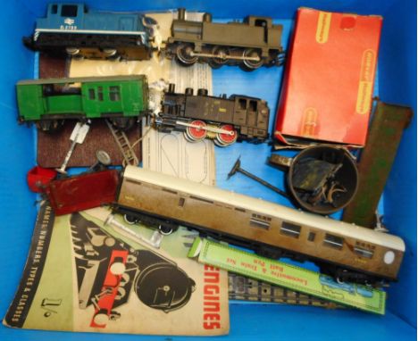 00 gauge. Tri-ang. 0-6-0T locomotive. Khaki. Lima. 0-4-0 diesel shunter. D. 2785, blue, B.R. Joeuf. 0-4-0T loco. 708, black, 