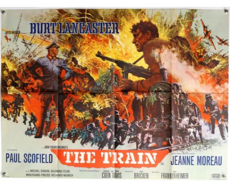 The Train (1964) British Quad film poster, artwork by Frank McCarthy, folded, 30 x 40 inches. Provenance: From The Michael Ar