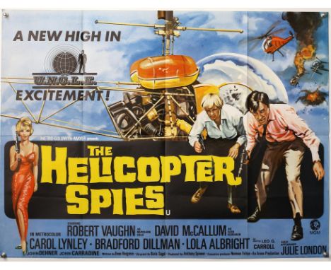The Helicopter Spies (1968) British Quad film poster, The Man From UNCLE series, folded, 30 x 40 inches. Provenance: From The