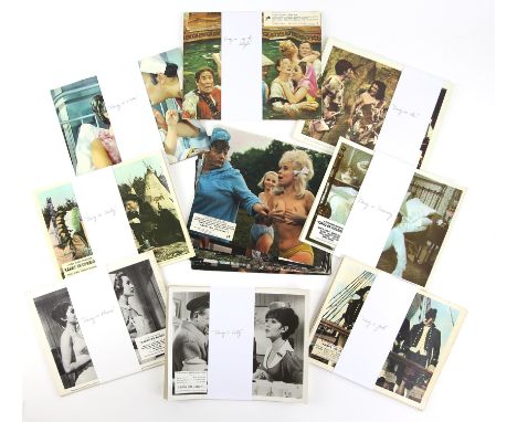 10 sets of Front of House cards for Carry On films including Carry On Camping, Carry On Screaming, Carry On Cleo (7 cards), C