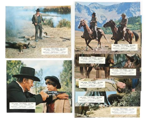8 sets of film Front of House cards starring John Wayne, including True Grit, The Alamo, Hellfighters, El Dorado (7 cards), D