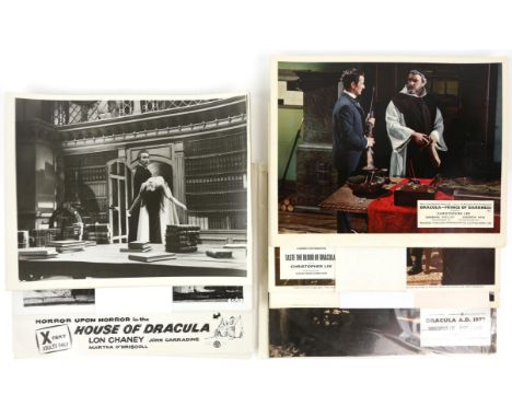 7 sets of Dracula Hammer Horror Front of House cards/stills including Dracula, Taste the Blood of Dracula, Dracula - Prince o