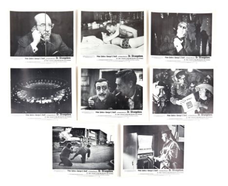 Dr. Strangelove (1964) Set of 8 Front of House Cards, 10 x 8 inches. (8)Provenance: From The Michael Armstrong Cinema Collect