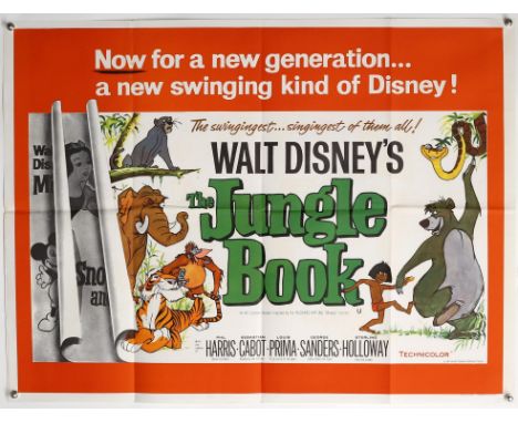 Walt Disney's The Jungle Book (1968) British Quad film poster, folded, 30 x 40 inches. Provenance: From The Michael Armstrong
