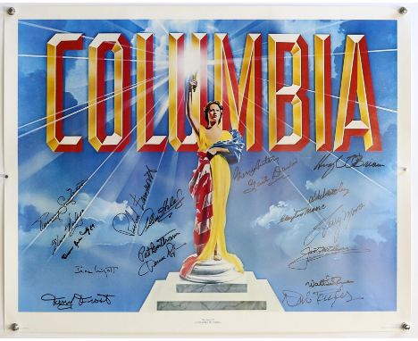 The Stars of Columbia Pictures (1982) Autographed Poster signed by numerous stars including Clayton Moore, Penny Singleton, E