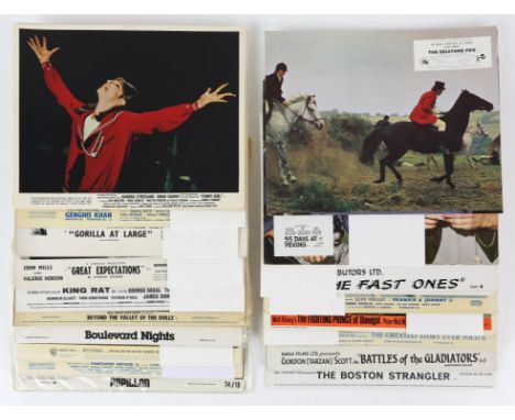 25 sets of Front of House cards including Papillon starring Steve McQueen, Funny Girl, Fantastic Voyage, Battle Of The Bulge,