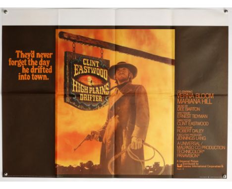 High Plains Drifter (1973) British Quad film poster, starring Clint Eastwood, folded, 30 x 40 inches. Provenance: From The Mi