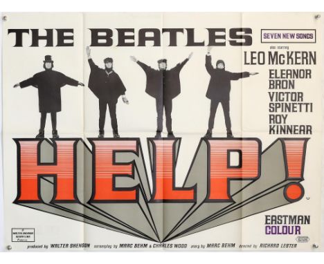 The Beatles Help! (1965) British Quad film poster, starring The Beatles, folded, 30 x 40 inches. Provenance: From The Michael