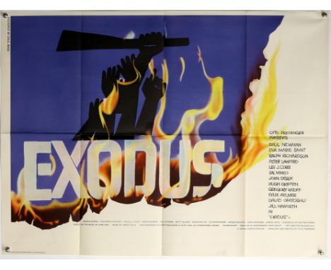 Exodus (1961) British Quad film poster, design by Saul Bass, folded, 30 x 40 inches. Provenance: From The Michael Armstrong C
