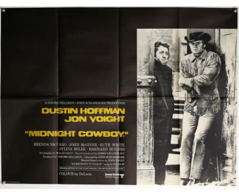 Midnight Cowboy (1969) British Quad film poster, starring Dustin Hoffman & Jon Voight, winner of Best Picture Oscar in 1969, 