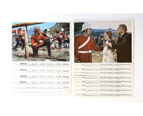 Zulu (1964) Set of 8 original Front of House cards and set of 8 R-1970s Front of House cards, 10 x 8 inches (16).Provenance: 