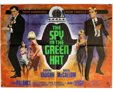The Spy in the Green Hat (1967) British Quad film poster, The Man From UNCLE series, folded, 30 x 40 inches. Provenance: From