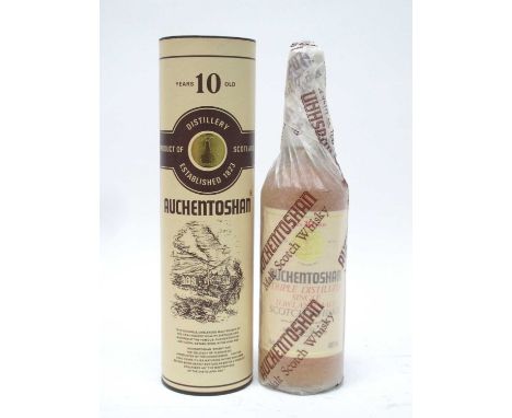 Whisky - 1980's Auchentoshan 10 Years Old, Single Lowland Malt Scotch Whisky, 75cl., 40% Vol, in carton.
