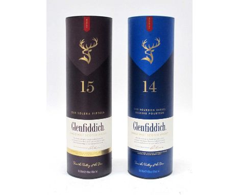 Whisky - Glenfiddich "Our Solera Fifteen" 15 Single Malt Scotch Whisky, 70cl., 40% Vol., in carton; Glenfiddich "Our Bourbon 