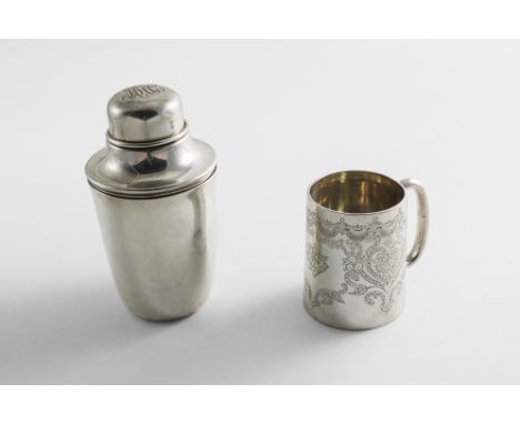 AN EARLY 20TH CENTURY NORTH AMERICAN SILVER BEAKER by Tiffany &amp; co. (a reproduction of an original by James Scott of Dubl