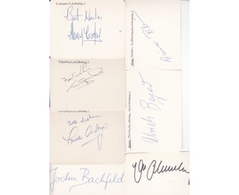 BOXING      Collection of 8 white cards, each measuring circa 4" x 3" with a signature on each card. Includes "Best wishes He