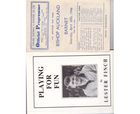 1946 AMATEUR CUP FINAL   Official programme, Bishop Auckland v Barnet, 20/4/46 at Stamford Bridge, Amateur Cup Final, (slight