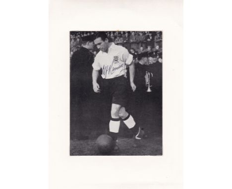 ALF RAMSEY      Black and white picture of Ramsey in his playing days in England strip with clear ink signature across his ch