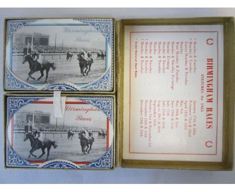 HORSE RACING-BIRMINGHAM     Presentation box containing two sets of playing cards with Birmingham Races featured on the back 