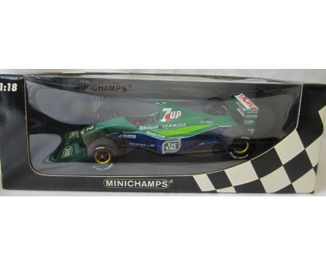 F1 MODEL CARS - MICHAEL SCHUMACHER     Issued by Minichamps, 1:18 scale Jordan Ford 191 - 1991 including box.    Good