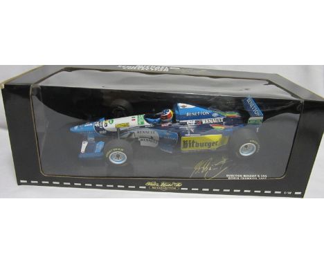 F1 MODEL CARS - MICHAEL SCHUMACHER       Issued by Paul's Model Arts Minichamps, 1:18 scale Benetton Renault B195 - 1995 incl