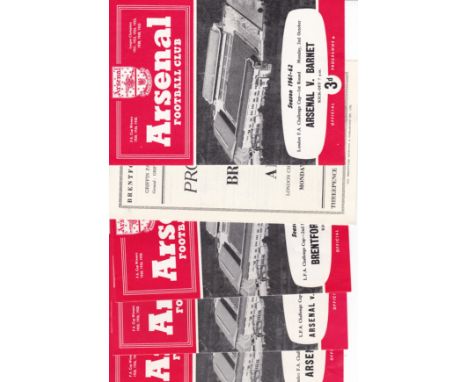 ARSENAL          All 5 programmes for matches in the London Challenge Cup in season 1961/2. Due to the length of time since A