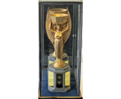 WORLD CUP JULES RIMET TROPHY     Excellent replica Jules Rimet trophy. The original was awarded to Brazil after they won it f