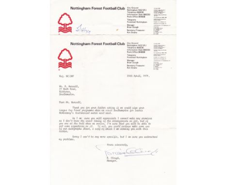 LEAGUE CUP FINAL 1979    Collection of items relating to the Final between Southampton and Nottm Forest. Includes programme f