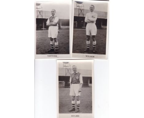 ARSENAL         Three scarce postcards issued by official Arsenal photographers Lambert Jackson which are embossed with their