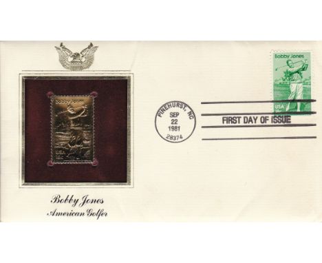 GOLF-BOBBY JONES    Superb First Day Cover issued by the United States Postal Service with a first day of issue Bobby Jones 1