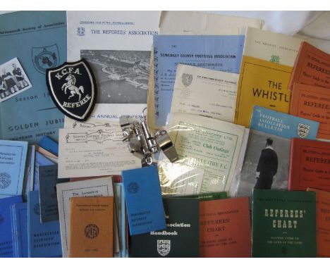 REFEREES      A large collection of memorabilia which previously belonged to a number of referees. Includes five referees whi