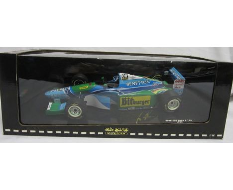 F1 MODEL CARS - MICHAEL SCHUMACHER       Issued by Paul's Model Arts Minichamps, 1:18 scale Benetton Ford 194 - 1994 includin