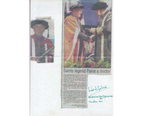 TERRY PAINE      Collection of items relating to Terry Paine receiving an honorary degree at Southampton Solent University in