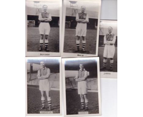 ARSENAL        Five scarce postcards issued by official Arsenal photographers Lambert Jackson, Reg Bowden, George Male, Denis