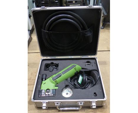 Exakt 2748TVSR angle grinder with case and accessories. All electrical items in this lot have been PAT tested for safety and 