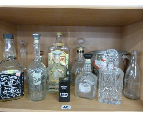 A quantity of Jack Daniels Collector Bottles and decanters - to include A Royal Doulton Decanter