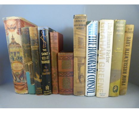 A quantity of vintage books to include two first editions by Graham Greene
