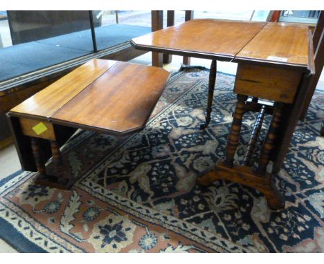 Two Mahogany drop leaf sofa tables